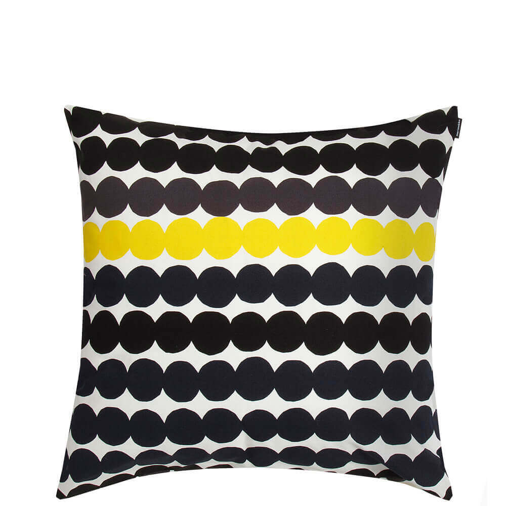 Marimekko Rasymatto Black & Yellow Cushion Cover